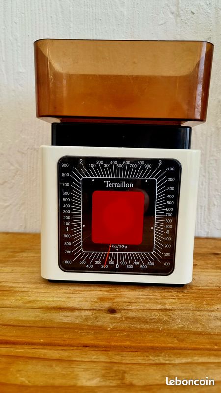 BALANCE MÉNAGE CUISINE Orange TERRAILLON 5kg Vintage Années 70 EUR 15,00 - FR