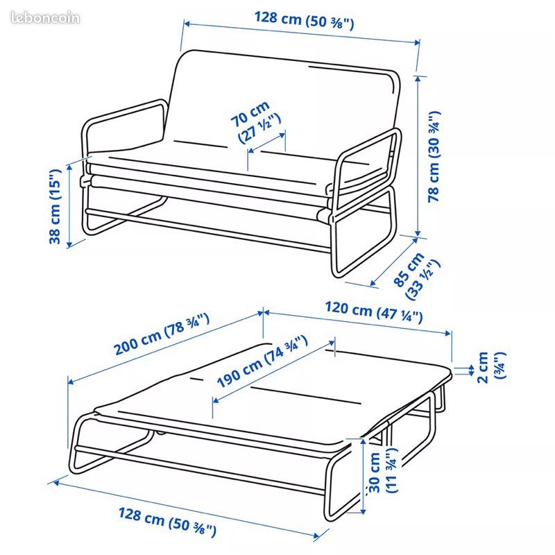 Canapé convertible BZ IKEA (image 3)