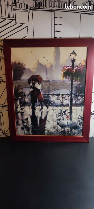 Deux superbes tableaux couple d'amoureux reproductions de Brent Heighton Welcome embrace et Étreinte romantique (image 10)