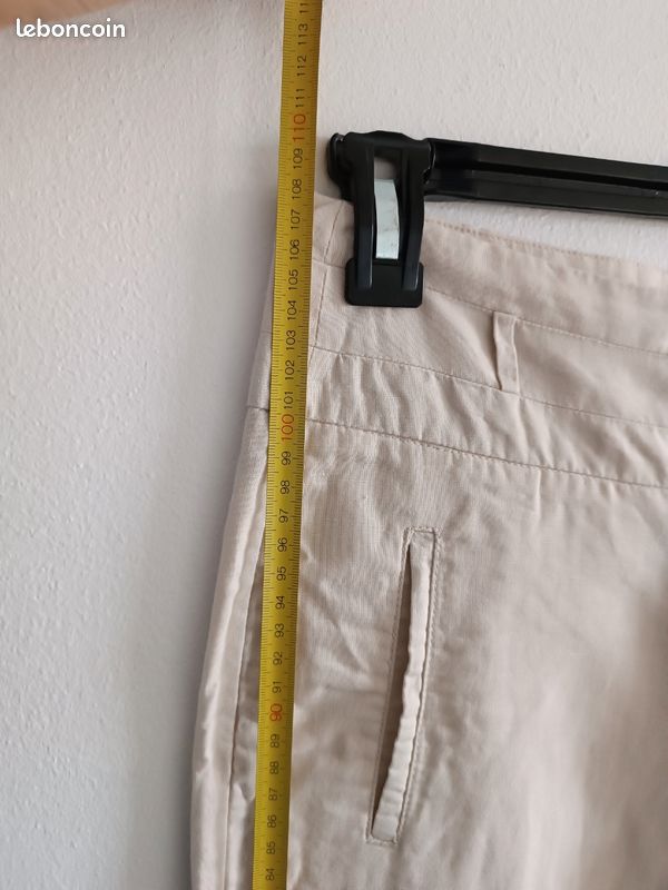 Pantalon léger beige femme (image 11)