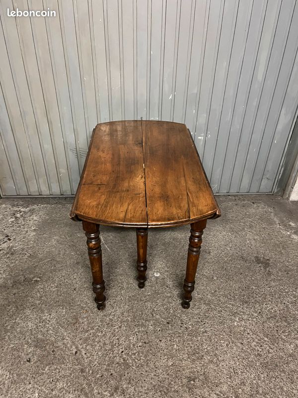 Table en bois ancienne réglable (image 7)