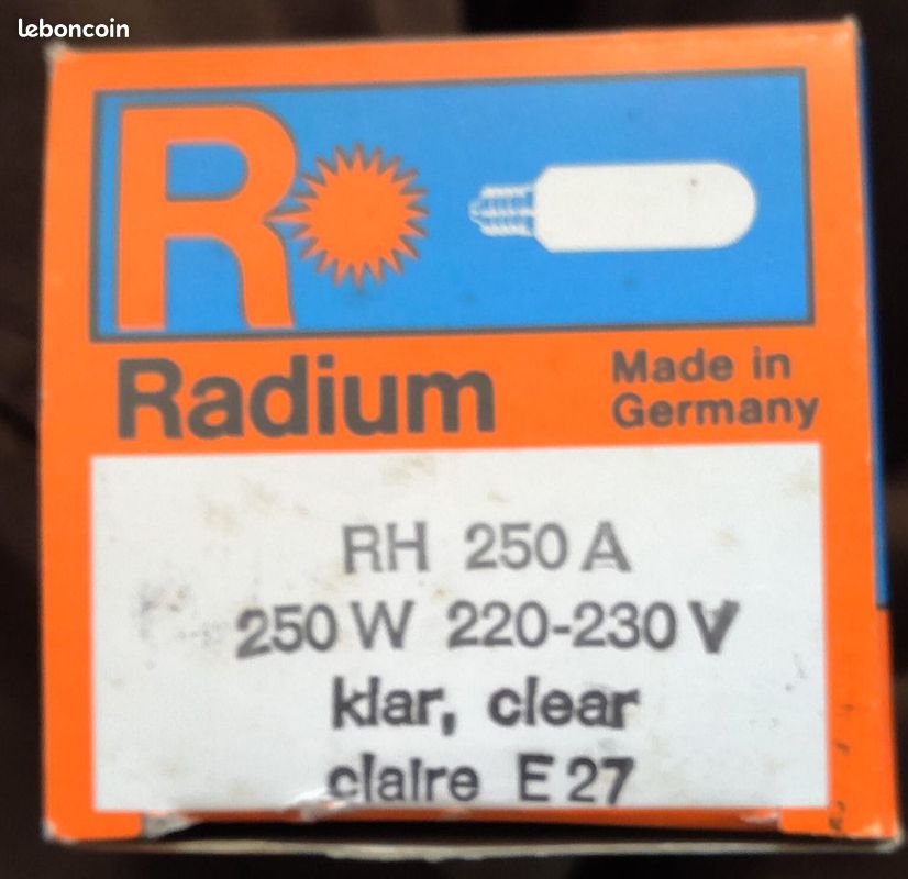 RADIUM RH 250 A; E27 250W clair | für LUCEPLANs TITANIA 4200 LM EEK:G (image 1)
