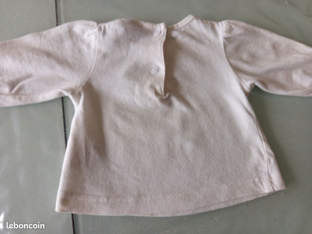 Haut ml blanc Petit Kimbaloo 0 Mois (mae1) (image 11)