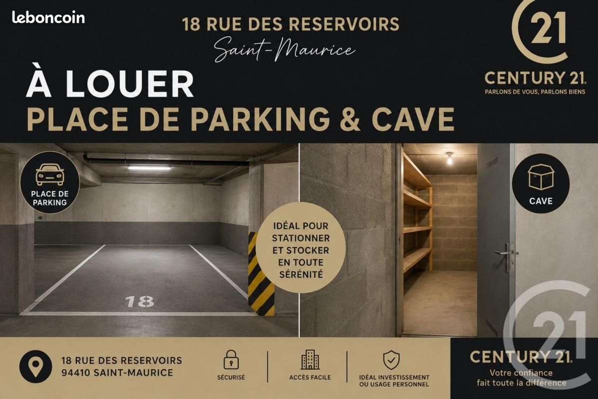 Parking 15 m² · à Saint-Maurice · 15 m² · 95 €/mois