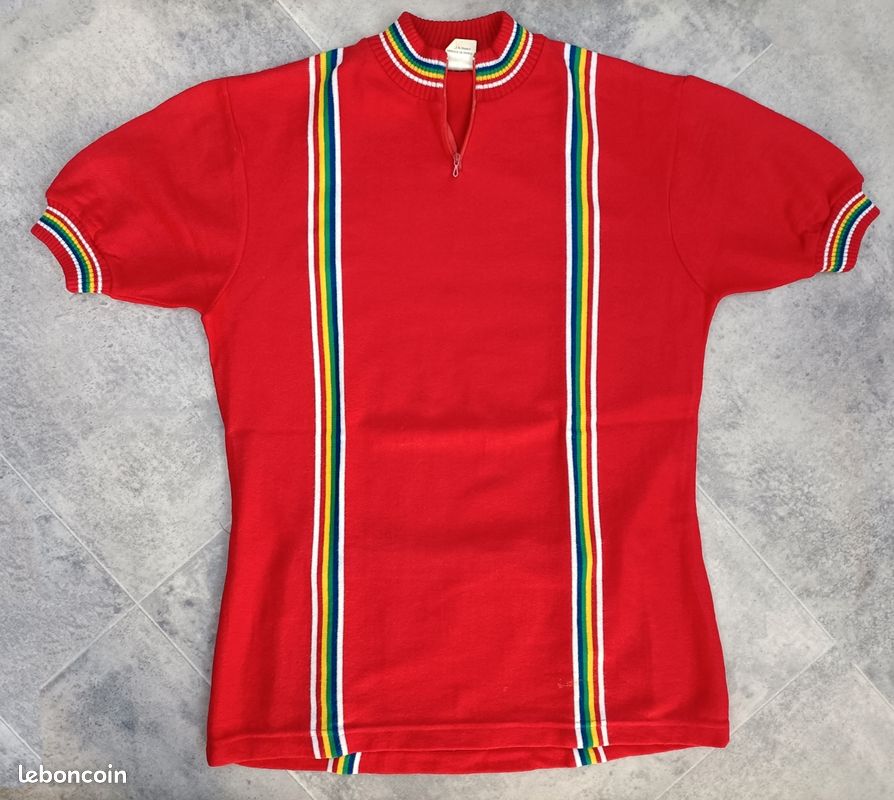 Vintage Mens Team Renault Elf Cycling Jersey, LeMond Tour De France. Size S