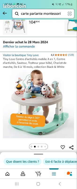 Trotteur bébé ( timy love) (image 5)