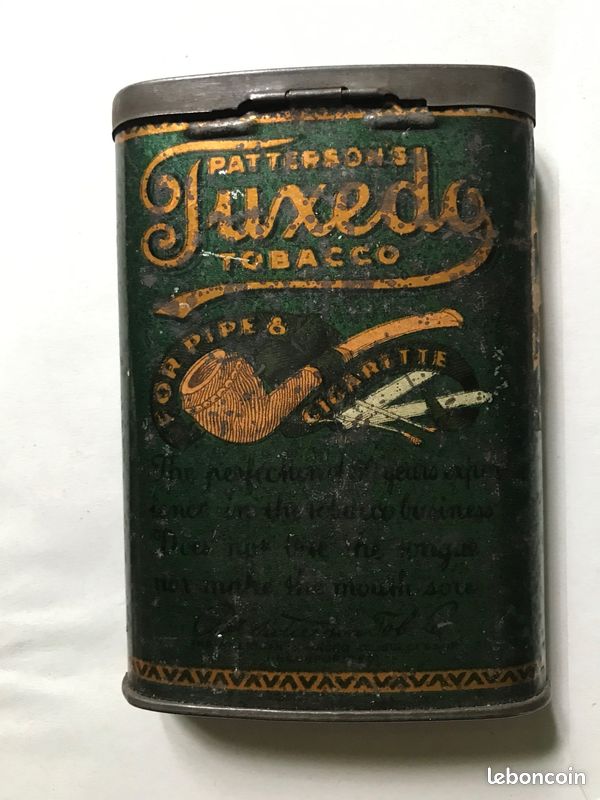 patterson's tuxedo tobacco Sample Tin • Antique Advertising Patterson's Tuxedo Tobacco | National