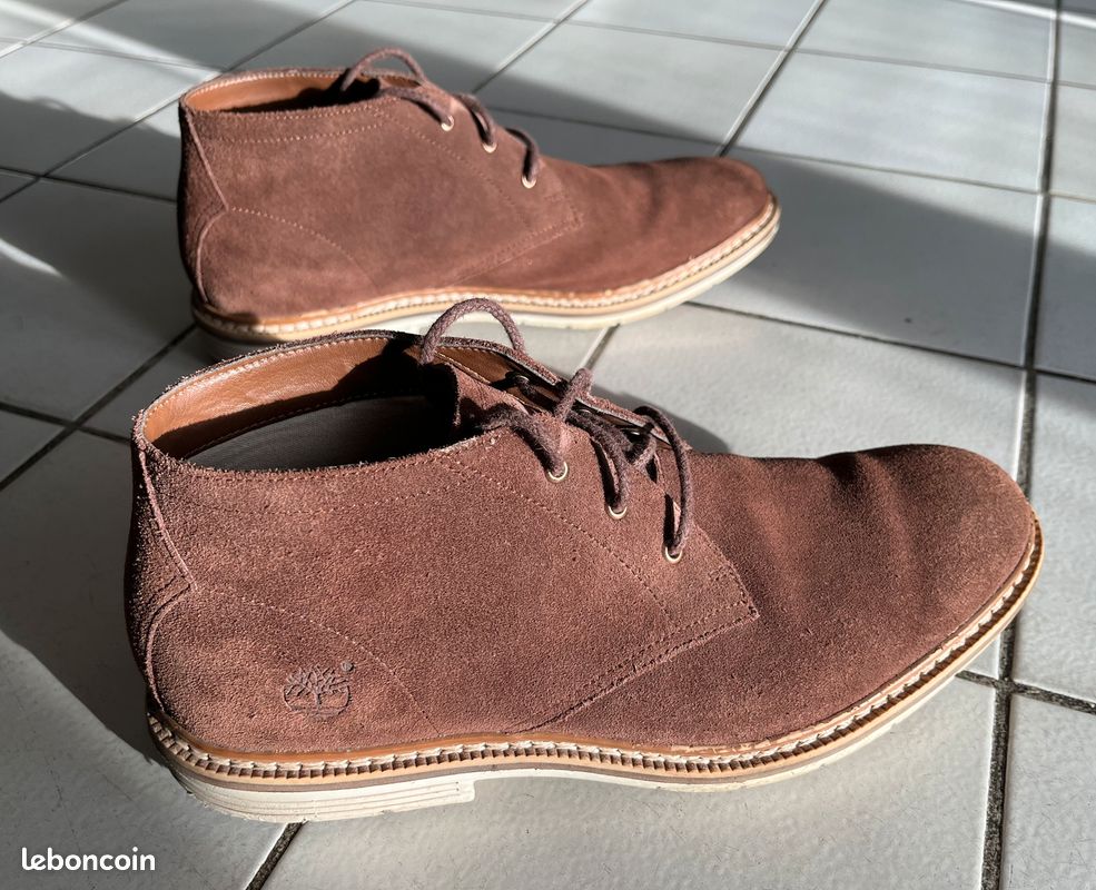 Bottines à Lacets H.E. By MANGO En Cuir Suédé Marron - Taille UK 8 EU 42 - Occasion Très Bon état