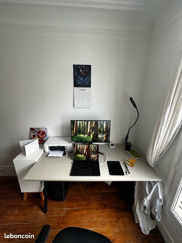 Bureau Ikea Trotten gris 160x80 (image 3)