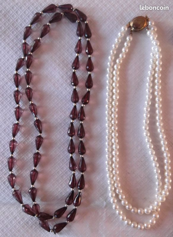 Lot de bijoux fantaisie anciens et vintages 11 pieces (image 2)