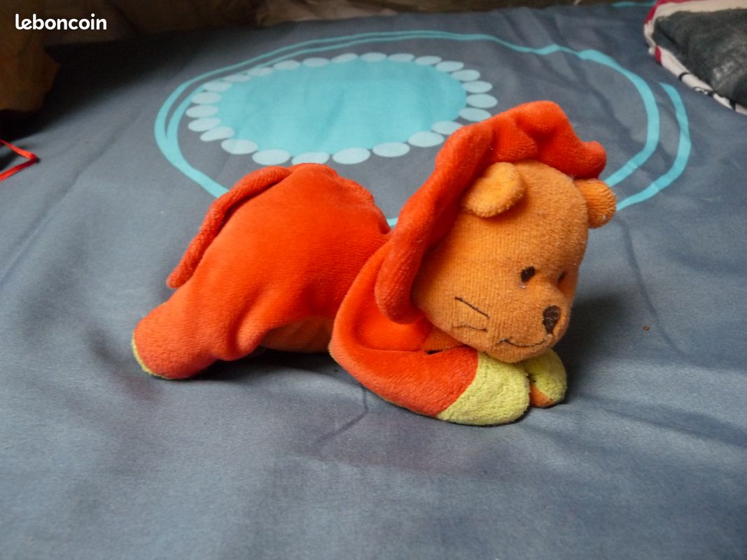 Doudou lapin rose, peluches (paris), tapis éveil avec arceau (image 12)