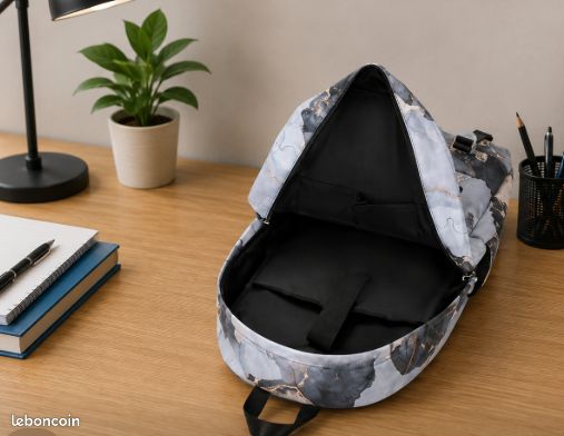 Sac à dos école et lycee avec trousse et lunch bag (image 2)