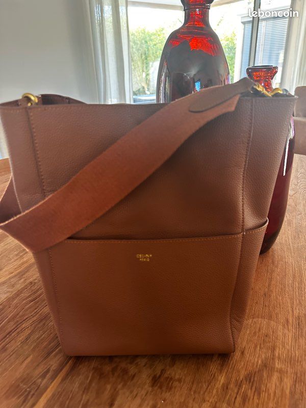 Fond de sac + anses simili cuir - Marron - Lou Passion