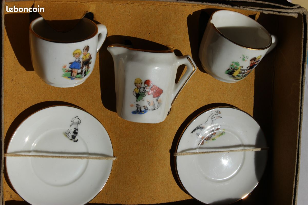 Jouet Ancien - Dinette enfants ancienne en porcelaine 1900