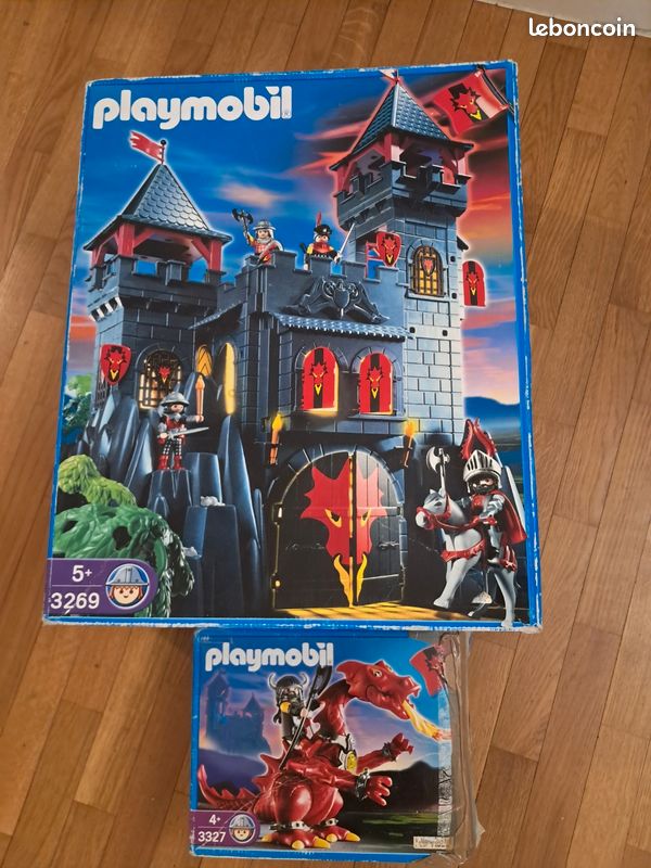 Playmobil Forteresse du dragon rouge + dragon rouge (image 1)