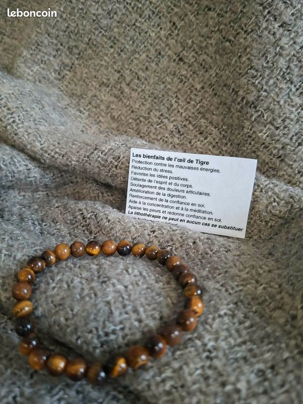 Bracelet en oeil de tigre 6mm (image 1)