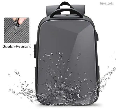 Sac à Dos pour Ordinateur Portable Idéal Pour Voyages Etanche Antivol Prise USB (image 2)