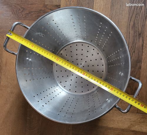 Passoire Inox 19,5 Cm – Acier Inoxydable 304, Micro-perforée, Avec Poignée Et Base Stable