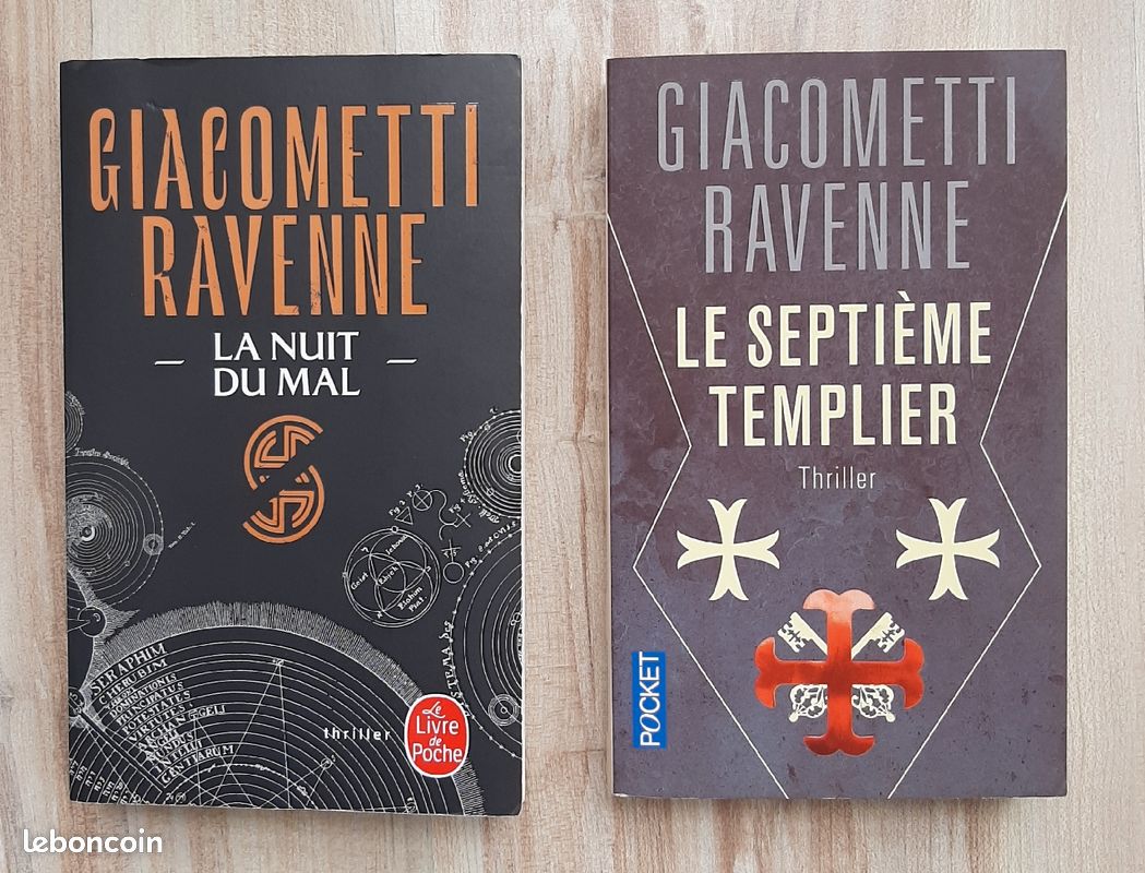 Lot 2 poches de Jacques RAVENNE, Eric GIACOMETTI : Le Septième Templier + La nuit du mal (image 1)