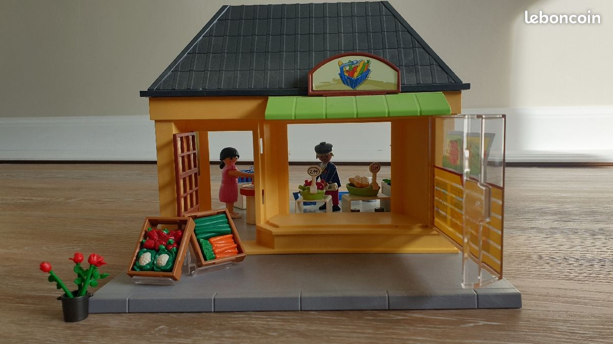 Playmobil Épicerie 70375 – Des Courses Et Des Sourires Dans La Ville à Personnaliser !