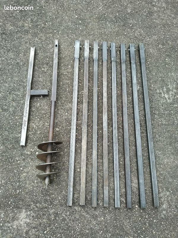 Tarière à Main 140 Cm - Double Lame Pour Creuser, Planter, Désherber - Outil De Jardin Solide En Acier
