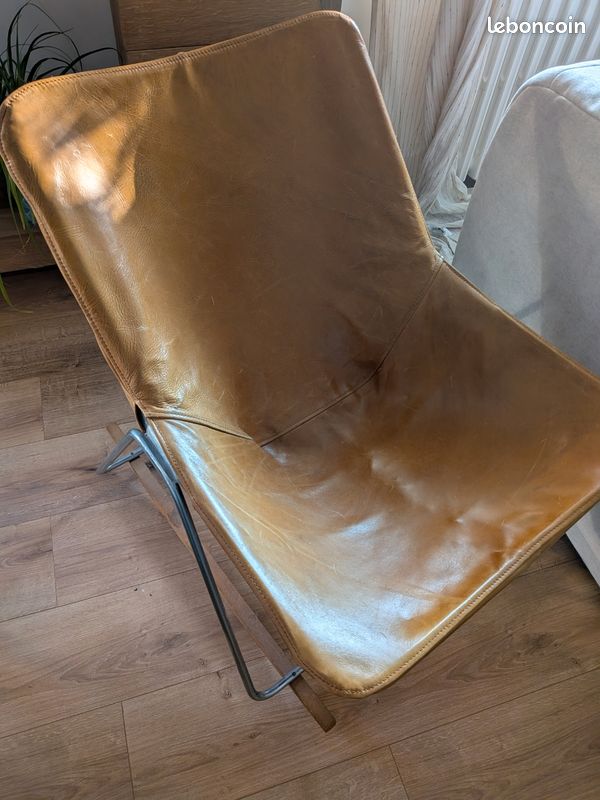Fauteuil à bascule en cuir (image 3)