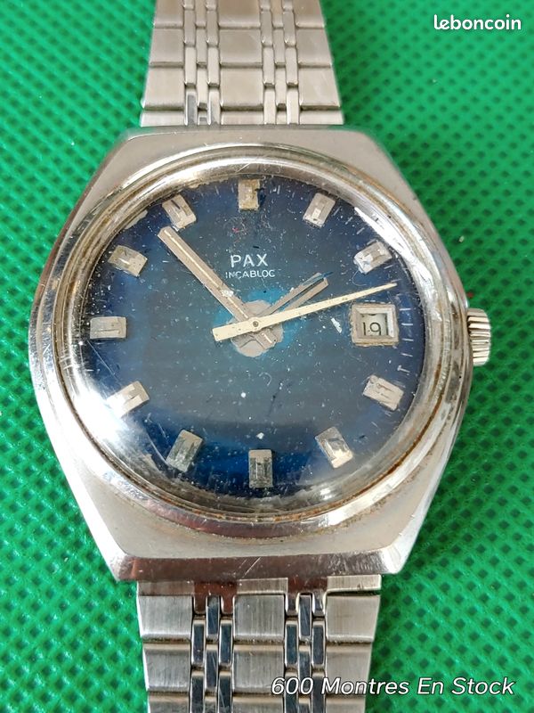 Radiant Y588A-3865 STEEL BICOLOR PREMIUM Vintage Collection NOS Montre Horl Fond