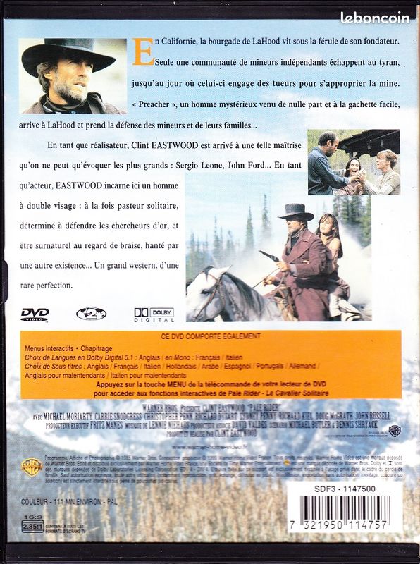 Pale Rider-DVD Western, Clint Eastwood, état de neuf 2 (image 2)
