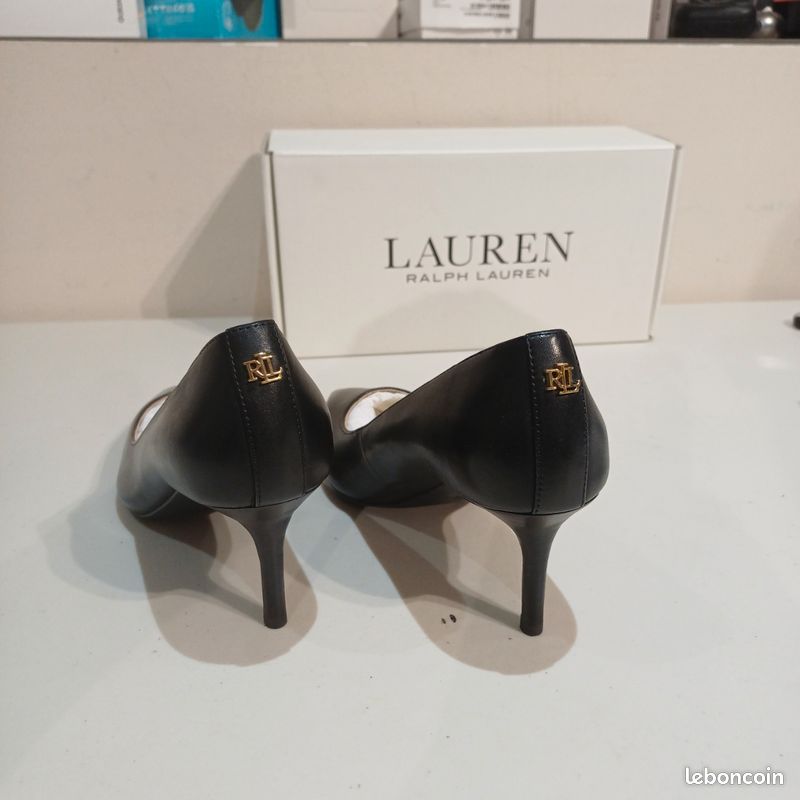 Escarpins Cuir Noir Corine Loir – Femme, Taille 38, Neufs Avec Boîte