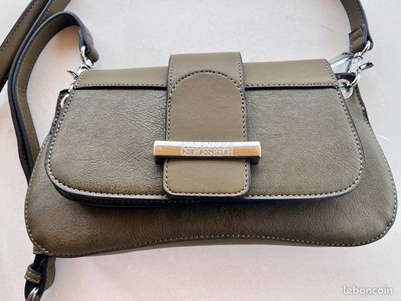 Sac à main bandoulière besace Krlot GRIS - K0322 - Bagagerie - Maroquinerie