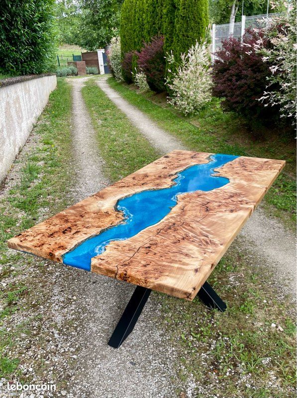 Création mobilier table bois résine epoxy (image 8)
