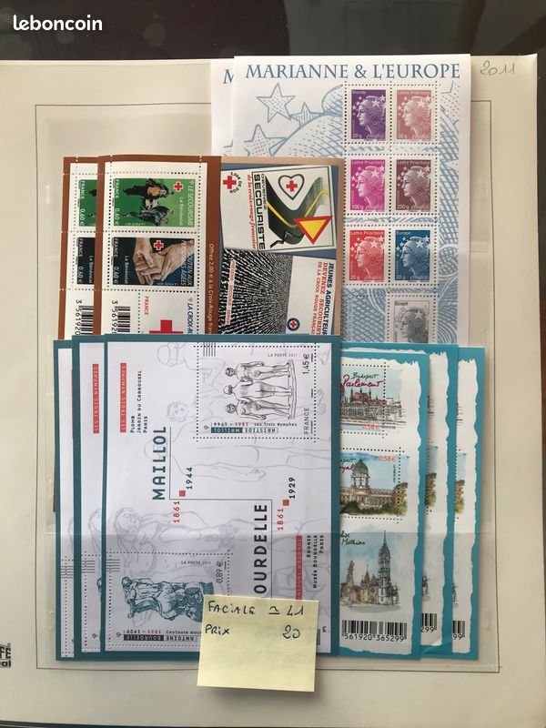 Timbres de France année 2011 - Collection