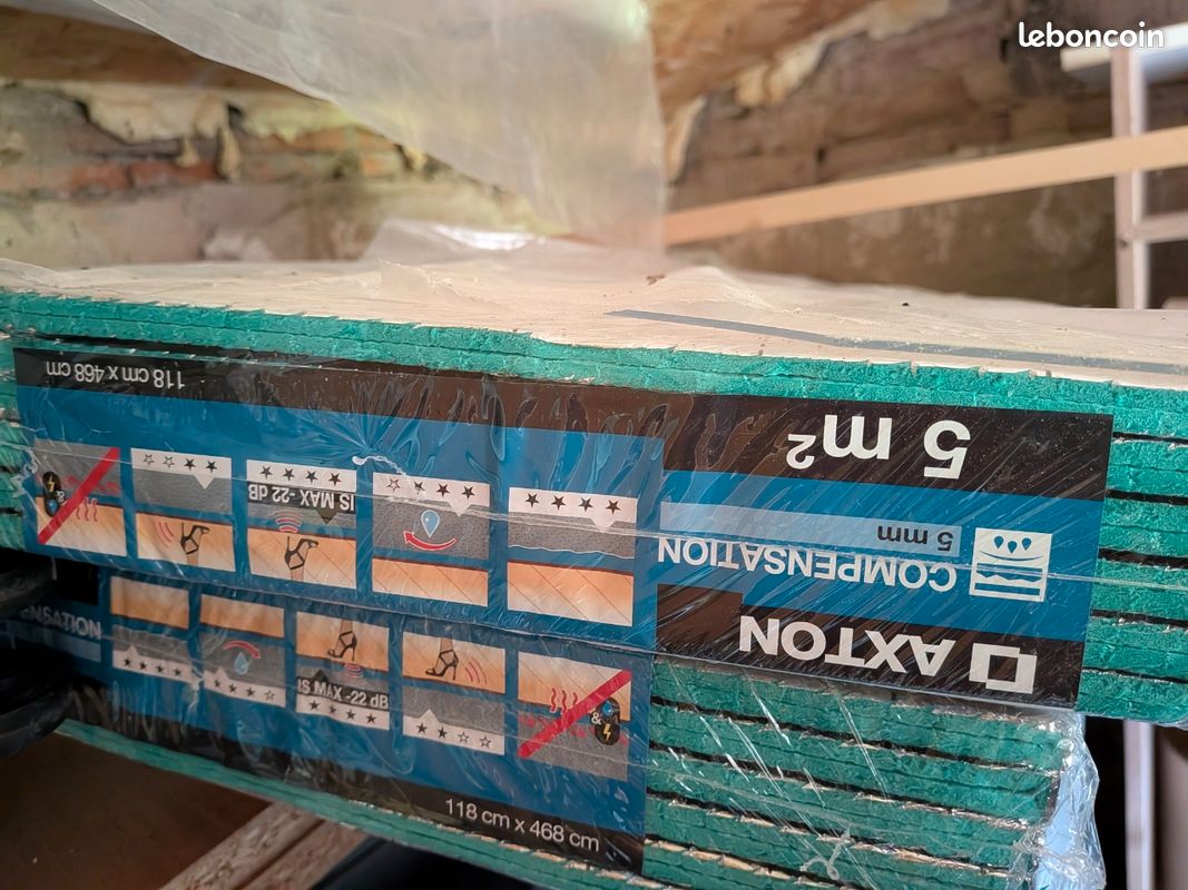 Lot Parquet Stratifié Artens Intenso + Sous-couche Axton – Neuf / Neuf sous emballage (image 1)