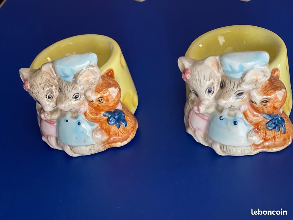 Lot de 2 coquetiers en TBE (image 1)