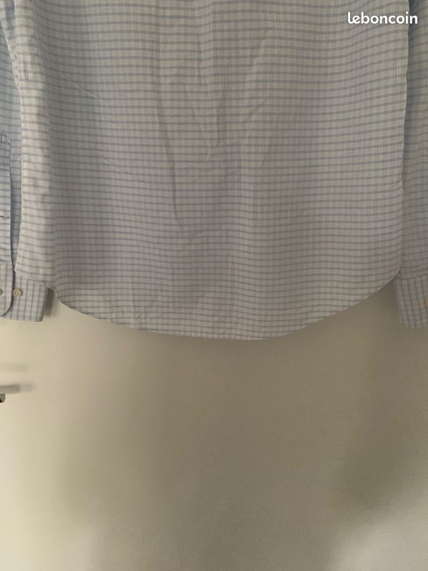 Chemise Suitsupply blanche à carreaux bleus neuve sans étiquette (image 6)