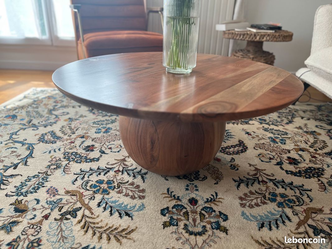 Jolie table basse en Acacia (image 1)