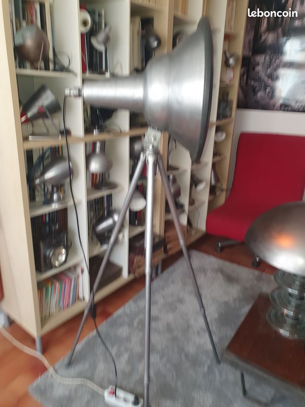 Grand spot sur support des années 1950 entièrement rénové (vintage, industriel) (image 6)