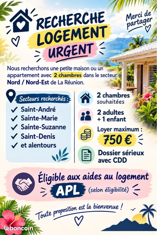 Maison 3 pièces 90 m² · à Sainte-Marie · 90 m² · 750 €/mois