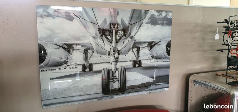 Tableau Moderne Sur Verre 70x100cm - Thème Avion Et Aéroport - Décoration Murale ARTTOR - Neuf