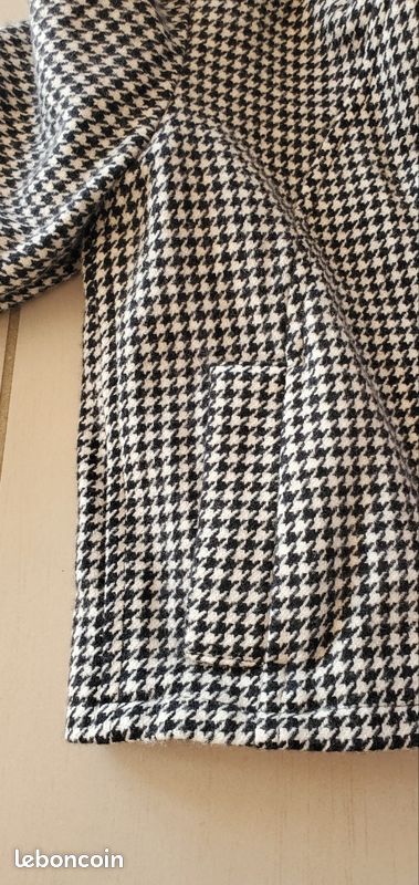 Veste courte chaude noire et blanche pépé jeans (image 6)