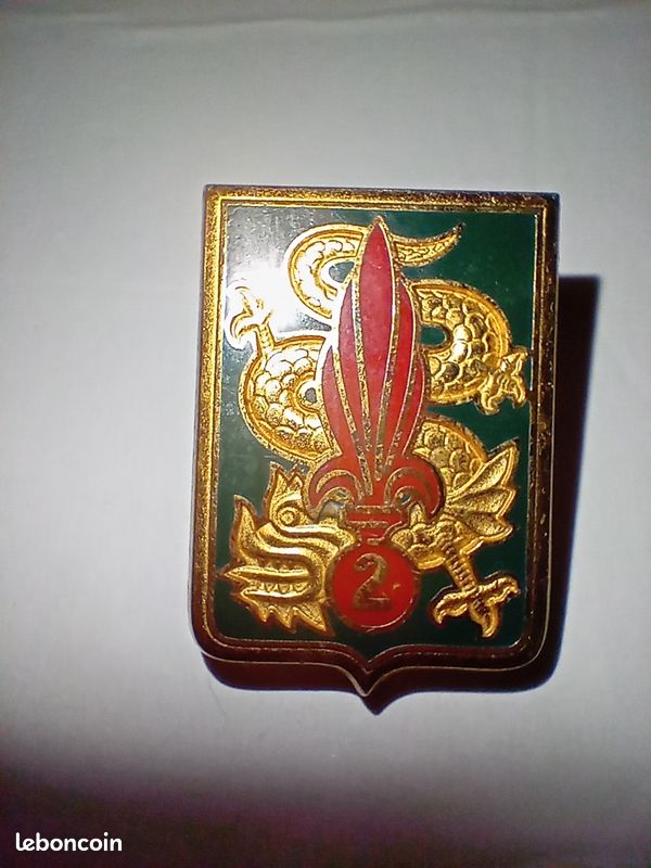 Insigne Original Légion Étrangère - 5° REI - Carte D'Indochine - DRAGO G.1154 - 1950-60