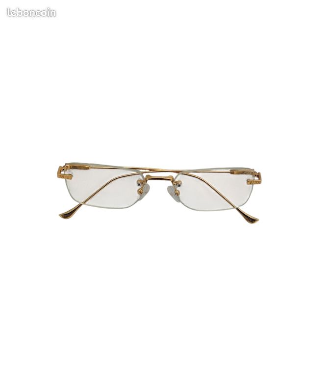 Lunettes Style Cartier – Monture Dorée – Look Aviateur Luxe