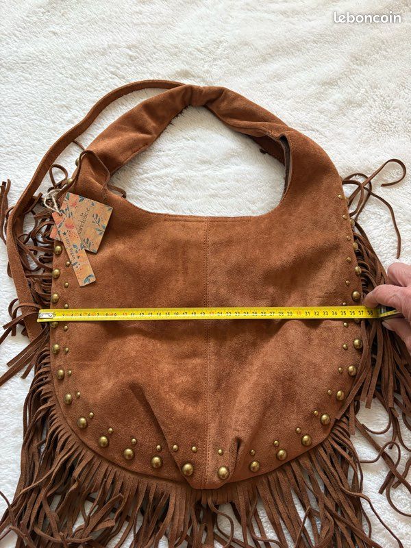 Sac Bandoulière Femme Franges Western Tote Bag Boho Pompon