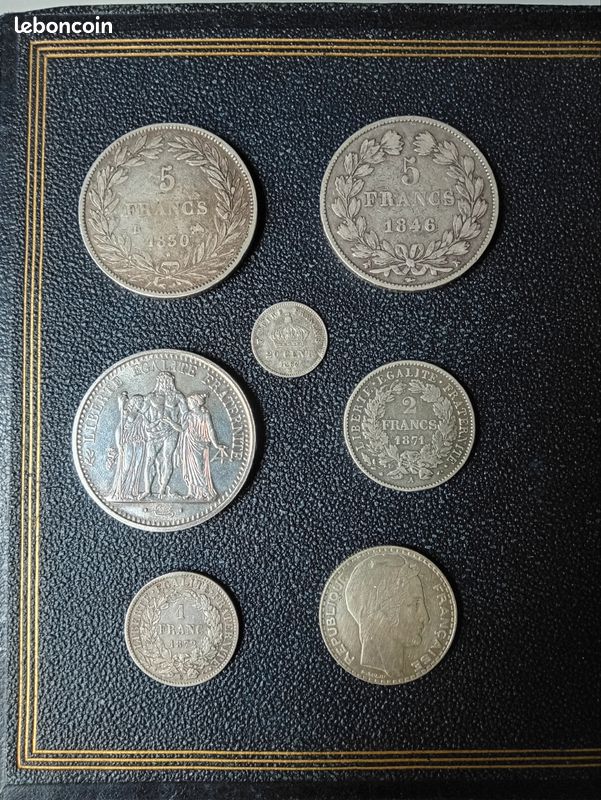 Lot pièces en argent - 5 francs Écu, Cérès, Turin, Hercule - Vendu au poids (image 4)