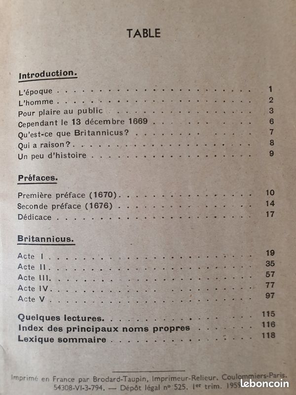 Britannicus de Racine. Classique france librairie hachette. 1944 (image 5)
