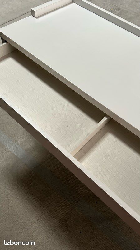 Bureau blanc et gris GAUTIER (image 3)