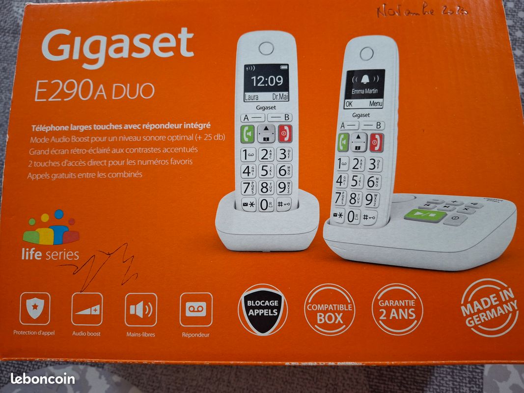 Telephone duo blanc (image 1)