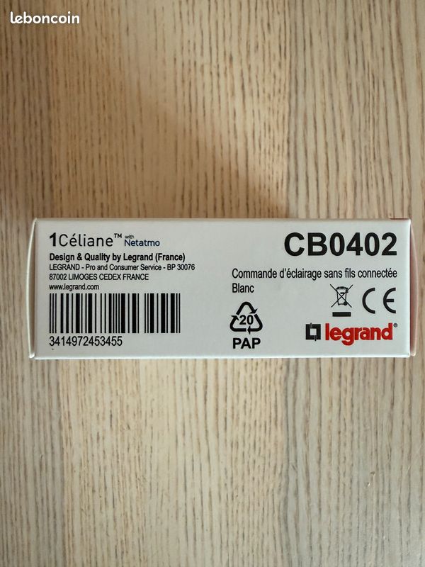 Commande sans fil pour éclairage et prises sans fils Céliane with Netatmo avec support et enjoliveur Blanc (image 3)