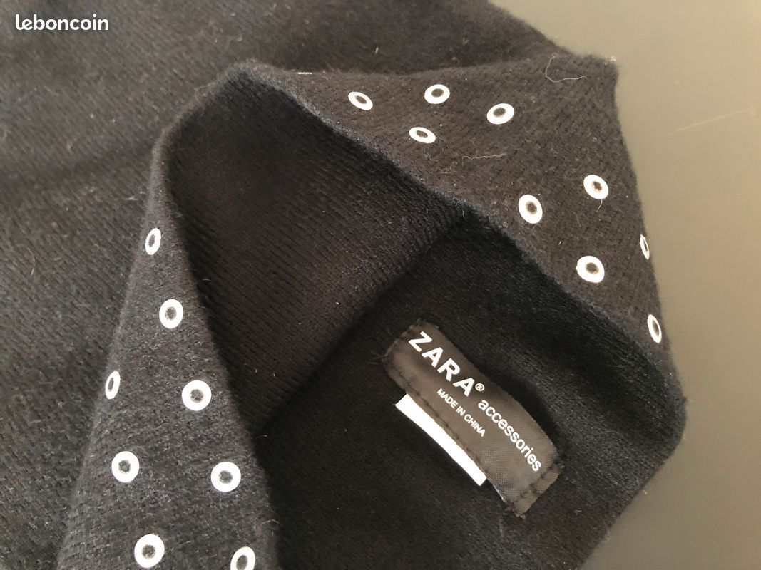 Bonnet noir avec oeillets bonnet Zara (image 3)