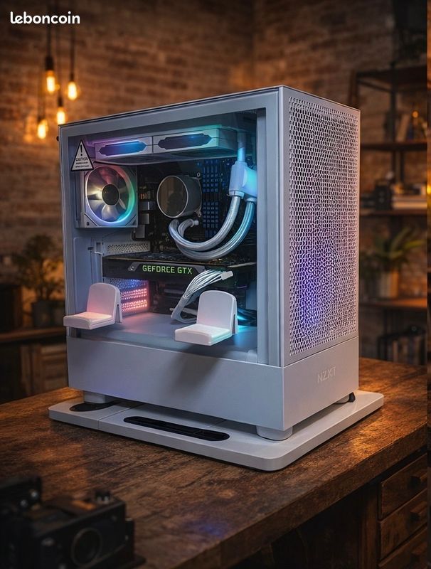 PC Gaming / Streaming – Setup Blanc Premium (32 Go RAM / GTX Titan X) (image 1)
